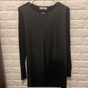 Zara Classic Black Long Sleeve Dress